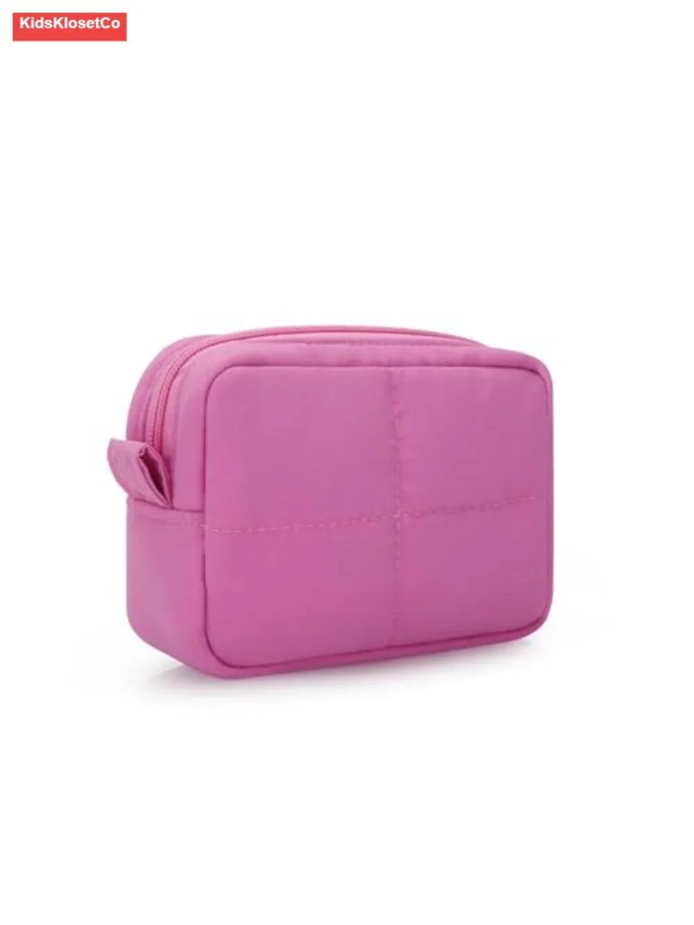 Quilted Travel Makeup Bag with Zipper, Small Cosmetic Pouch Organizer, Toiletry